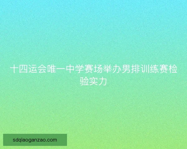 十四运会唯一中学赛场举办男排训练赛检验实力 十四运会唯一中学赛场举办男排训练赛检验实力